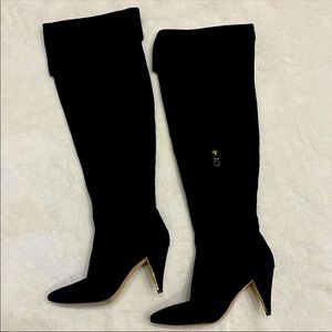 Louie et Cie Over-the-knee black suede boots